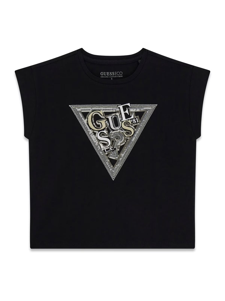 T-shirt Preto para Menina - GUESS