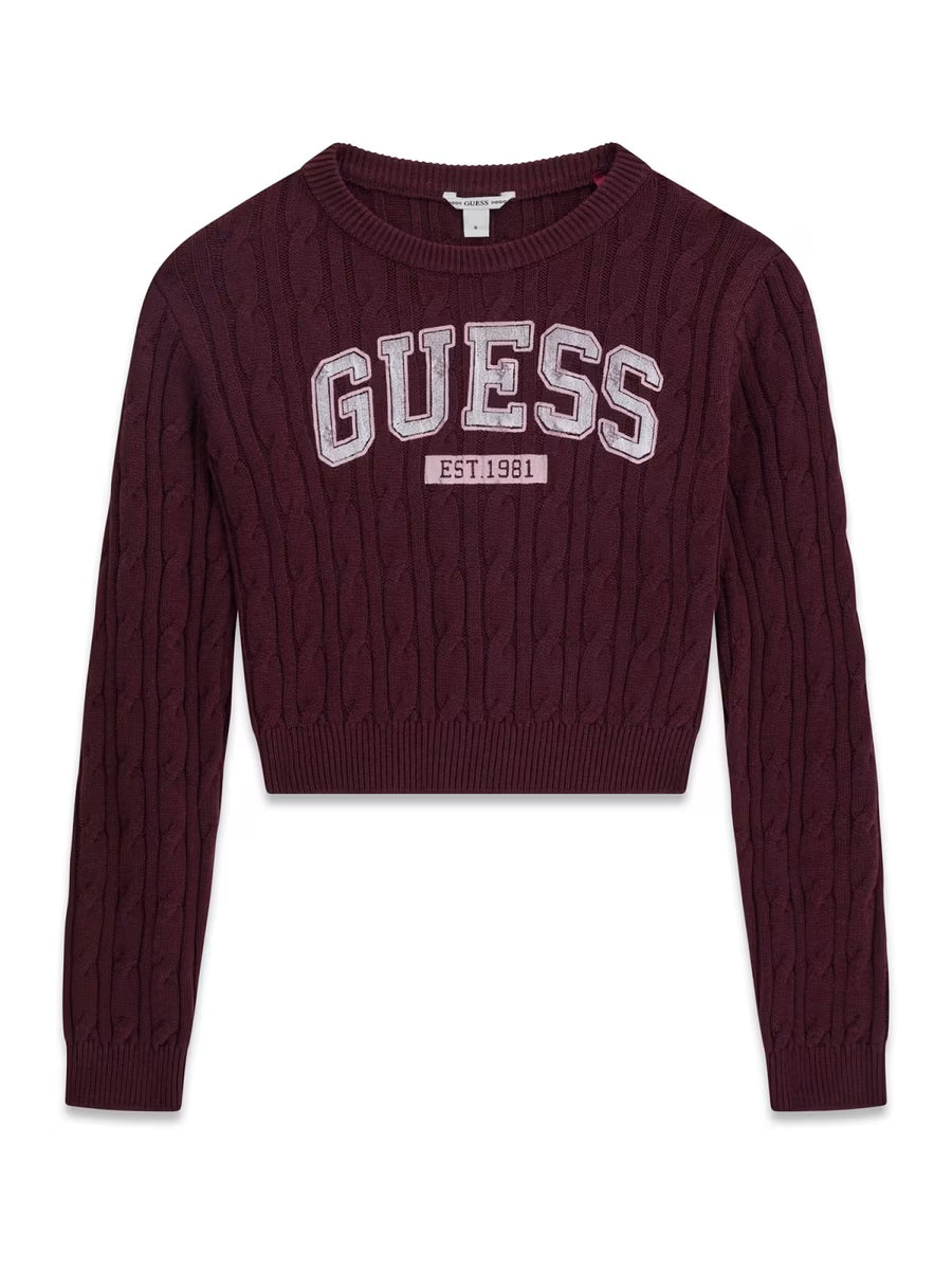 Camisola Bordeaux para Menina - GUESS