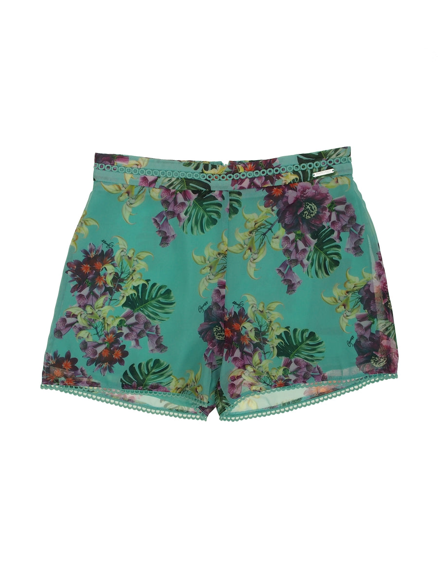 Calção Verde Água para Menina - GUESS