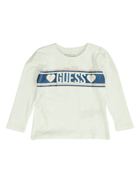 T.shirt M. Comp. Branco para Menina - GUESS