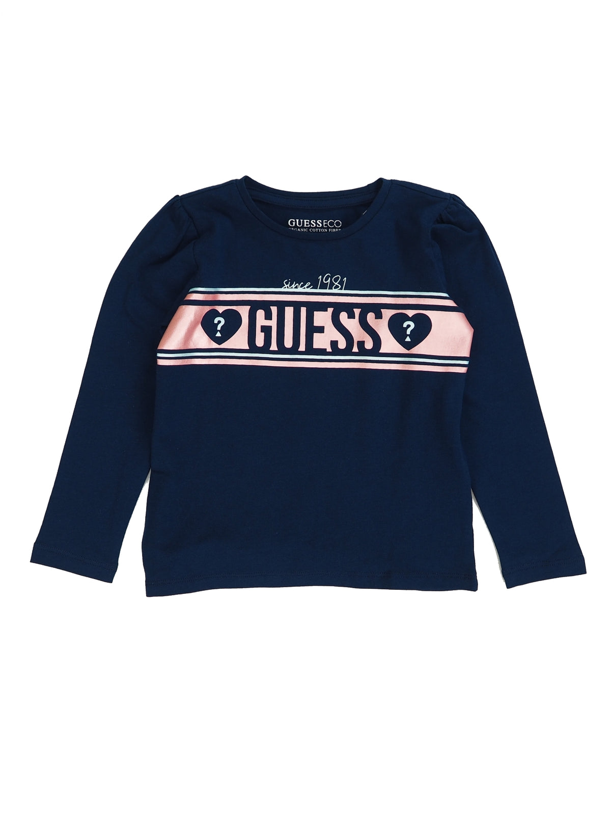 T.shirt M. Comp. Azul para Menina - GUESS