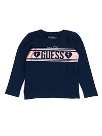 T.shirt M. Comp. Azul para Menina - GUESS