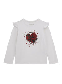 T-shirt M. Comp. Branco para Menina - GUESS