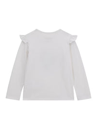 T-shirt M. Comp. Branco para Menina - GUESS