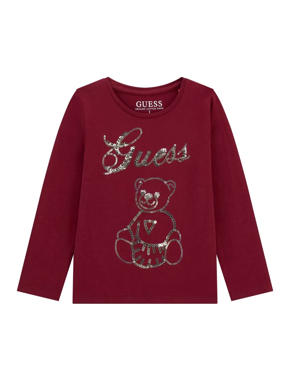 T-shirt M. Comp. Bordeaux para Menina - GUESS