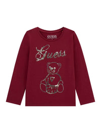 T-shirt M. Comp. Bordeaux para Menina - GUESS