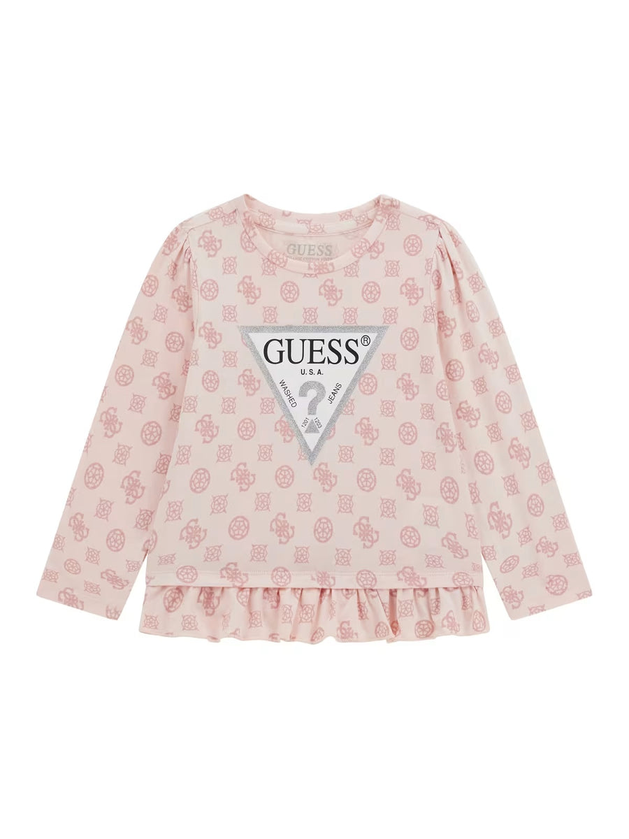 T-shirt M. Comp. Rosa para Menina - GUESS