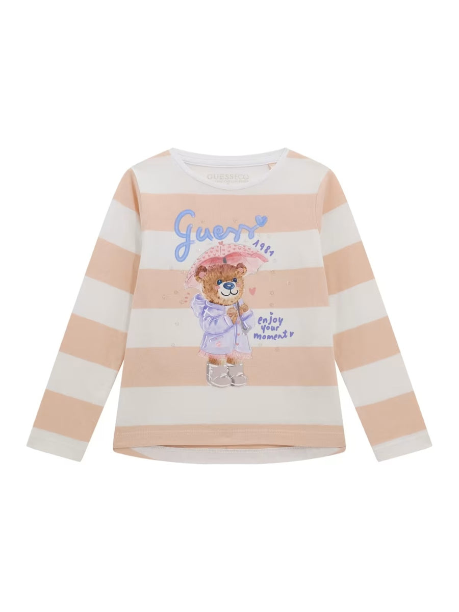 T-shirt M. Comp. Rosa para Menina - GUESS