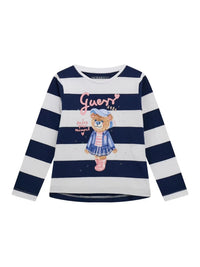 T-shirt M. Comp. Marinho para Menina - GUESS