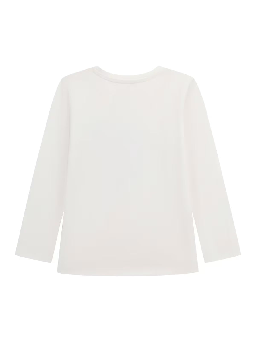 T-shirt M. Comp. Branco para Menina - GUESS