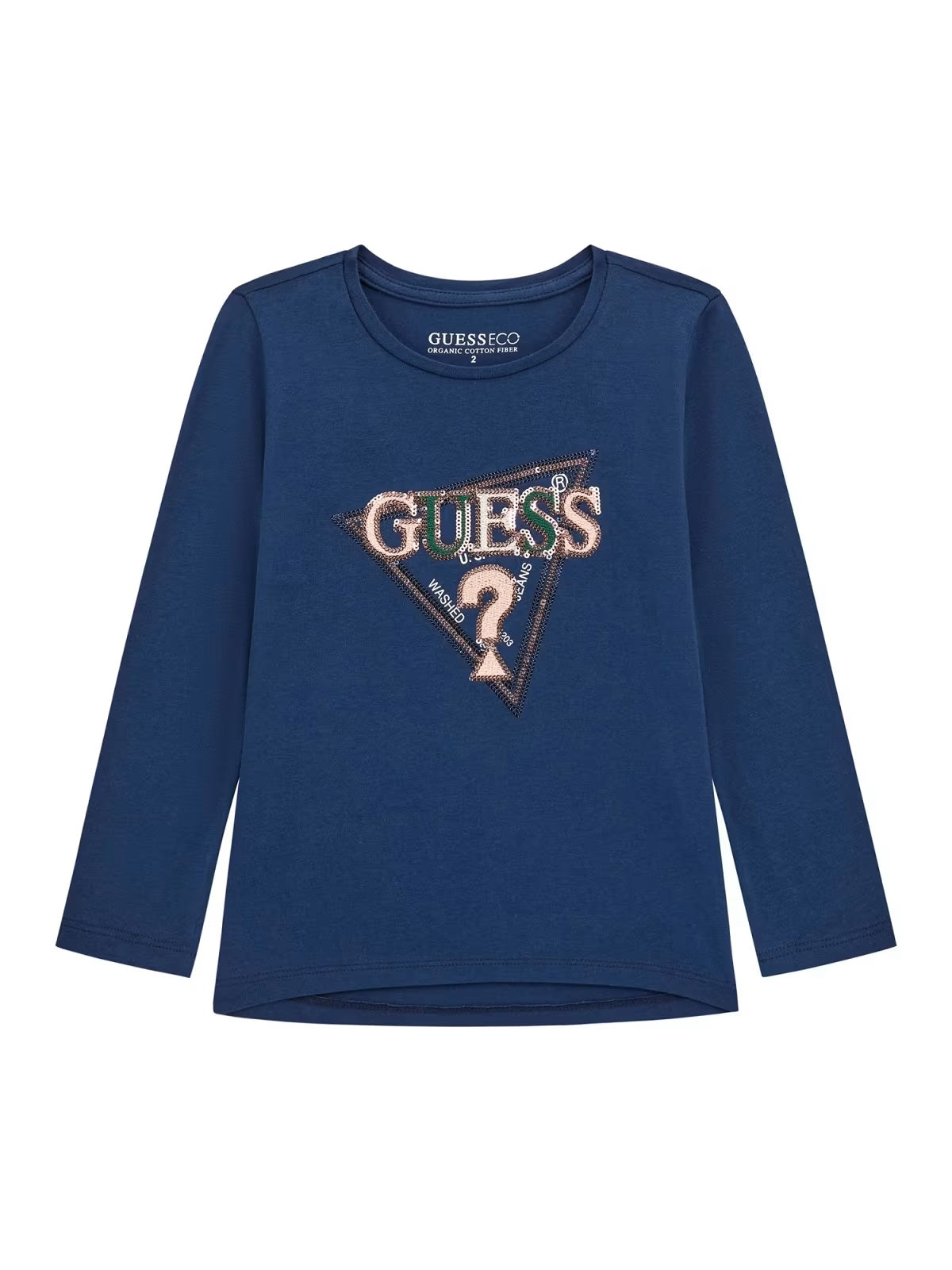 T-shirt M. Comp. Marinho para Menina - GUESS