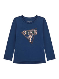 T-shirt M. Comp. Marinho para Menina - GUESS
