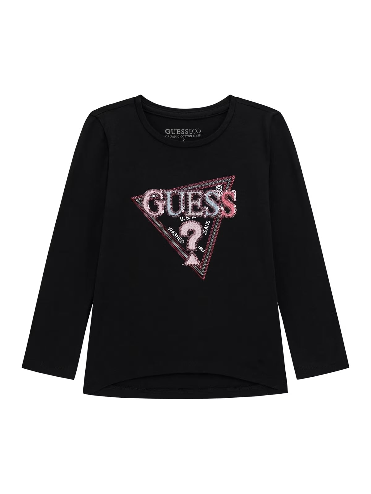 T-shirt M. Comp. Preto para Menina - GUESS
