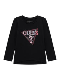 T-shirt M. Comp. Preto para Menina - GUESS