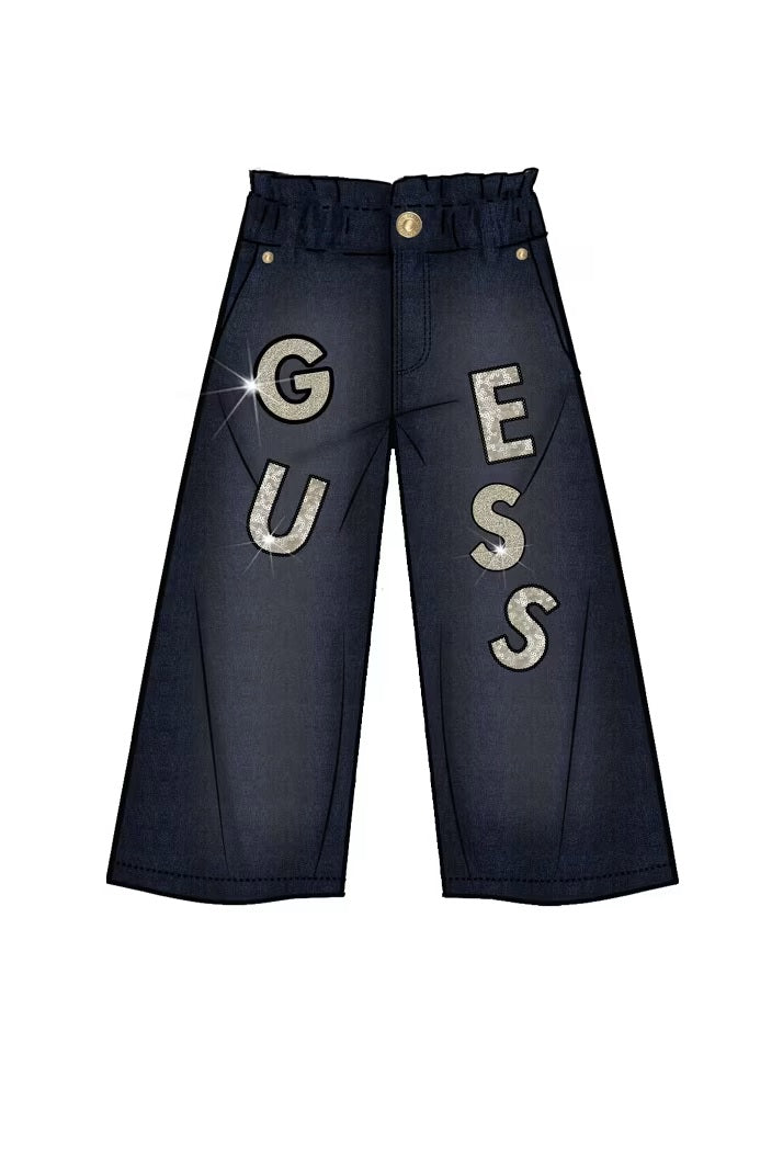Calças Ganga Cinza Escuro para Menina - GUESS