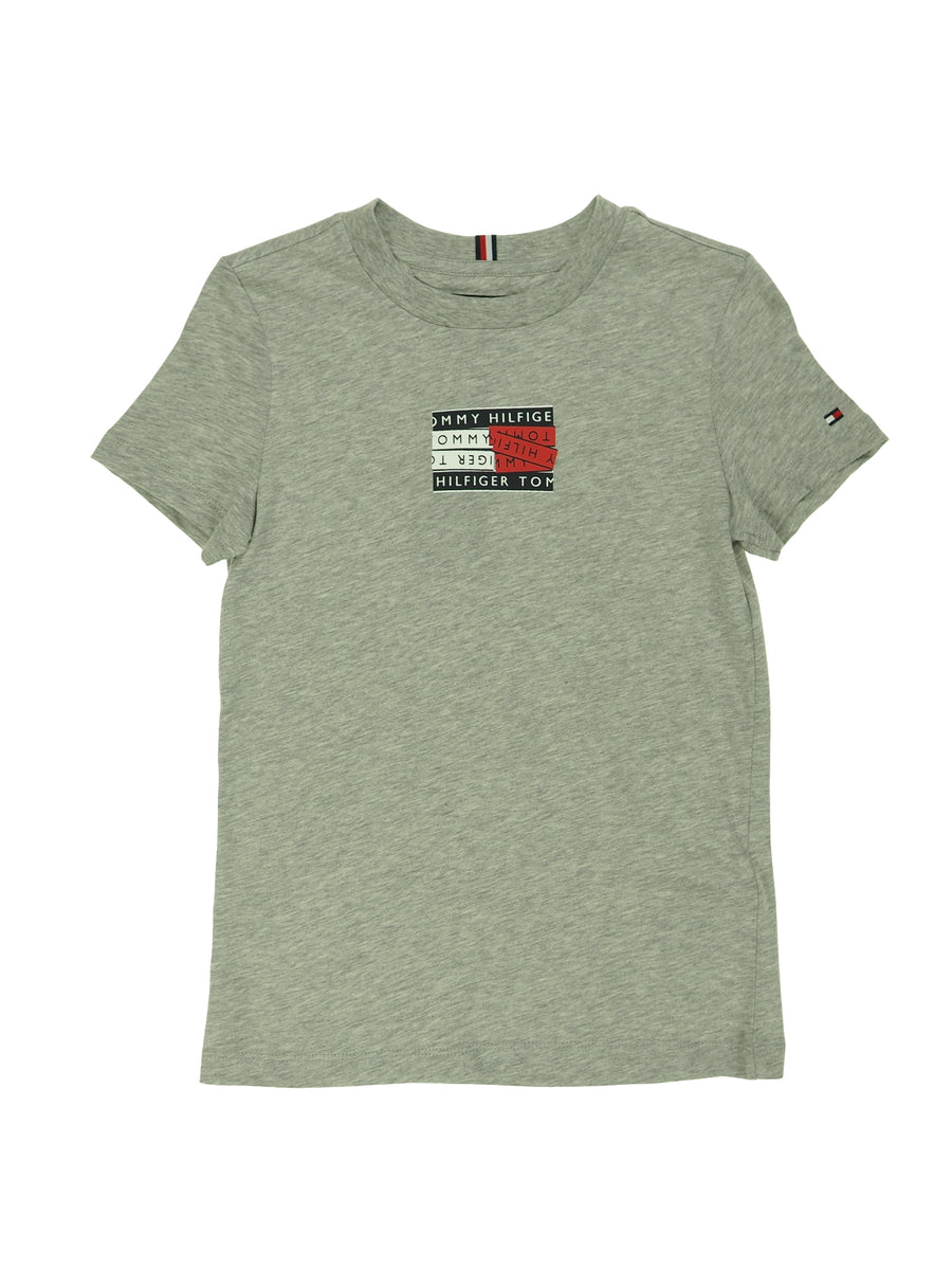 T-Shirt Cinza Claro para Menino - TOMMY HILFIGER