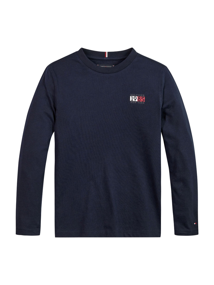 T-shirt m. comp. Marinho para Menino - TOMMY HILFIGER
