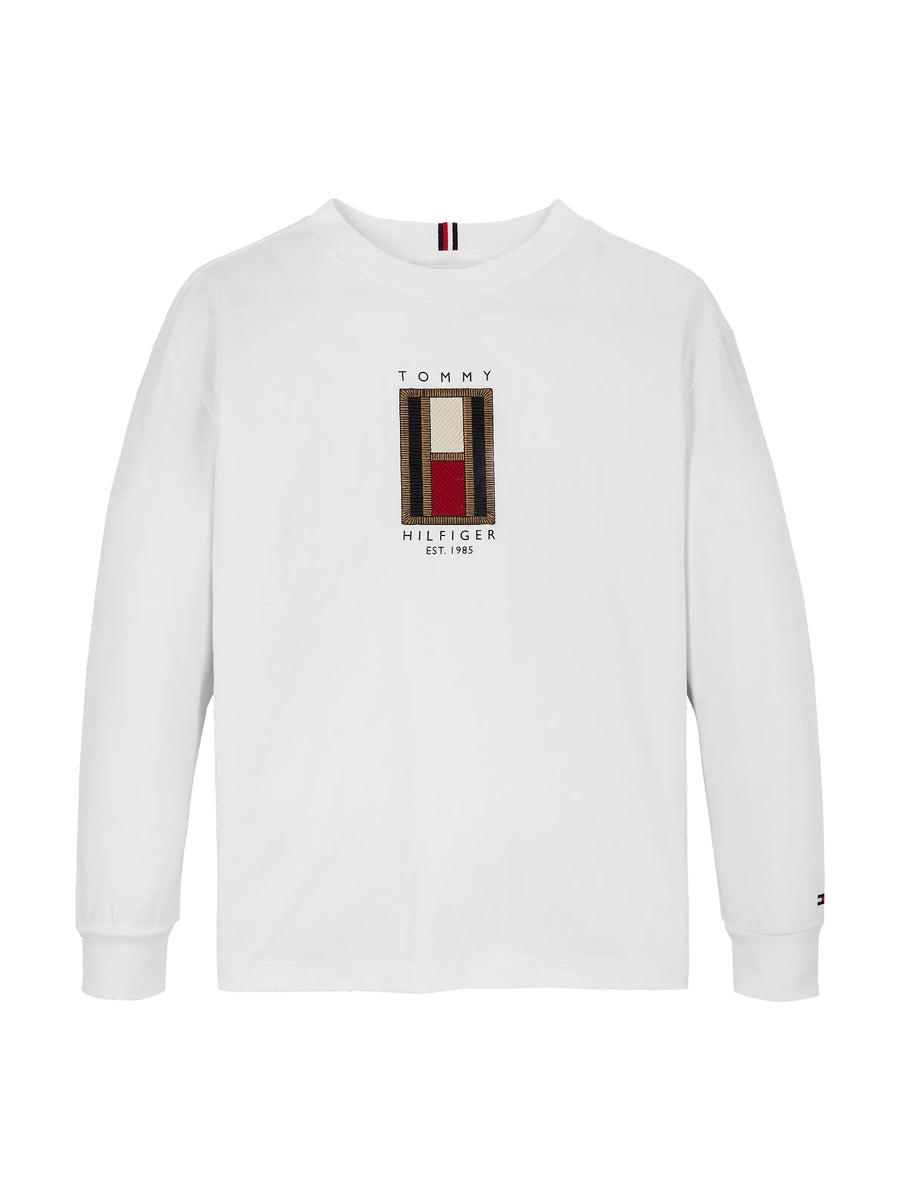 T-Shirt M. Comp. Branco para Menino - TOMMY HILFIGER