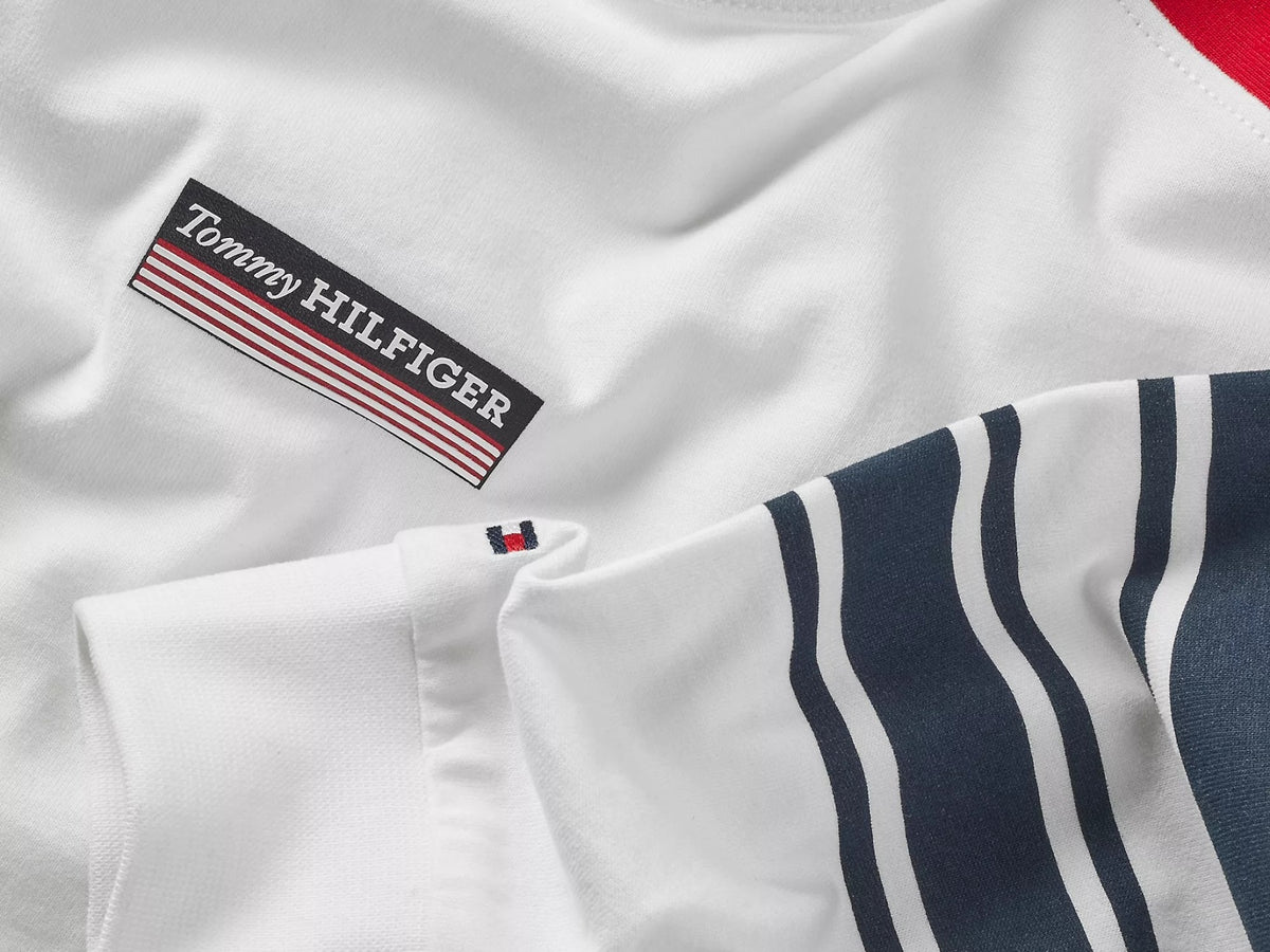 T-shirt M. Comp. Branco para Menino - TOMMY HILFIGER