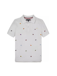 Polo Branco para Bebé Menino - TOMMY HILFIGER