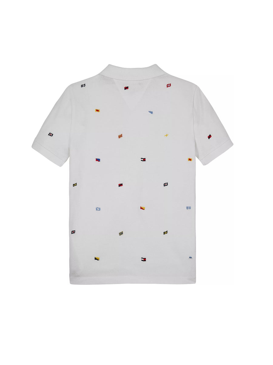 Polo Branco para Bebé Menino - TOMMY HILFIGER