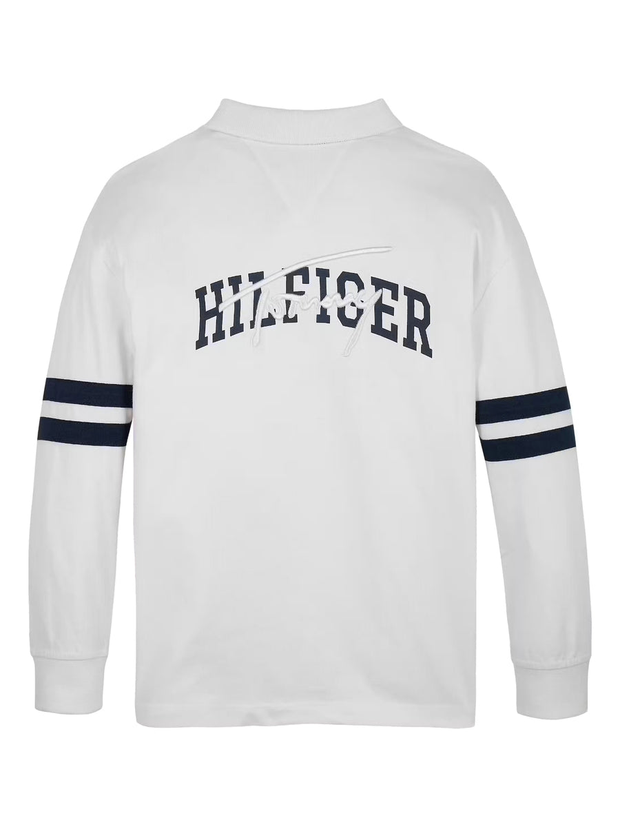 Polo M. Comp. Branco para Bebé Menino - TOMMY HILFIGER