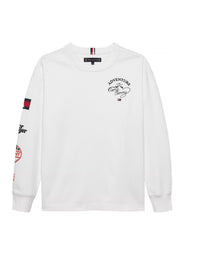 T-shirt M. Comp. Branco para Menino - TOMMY HILFIGER