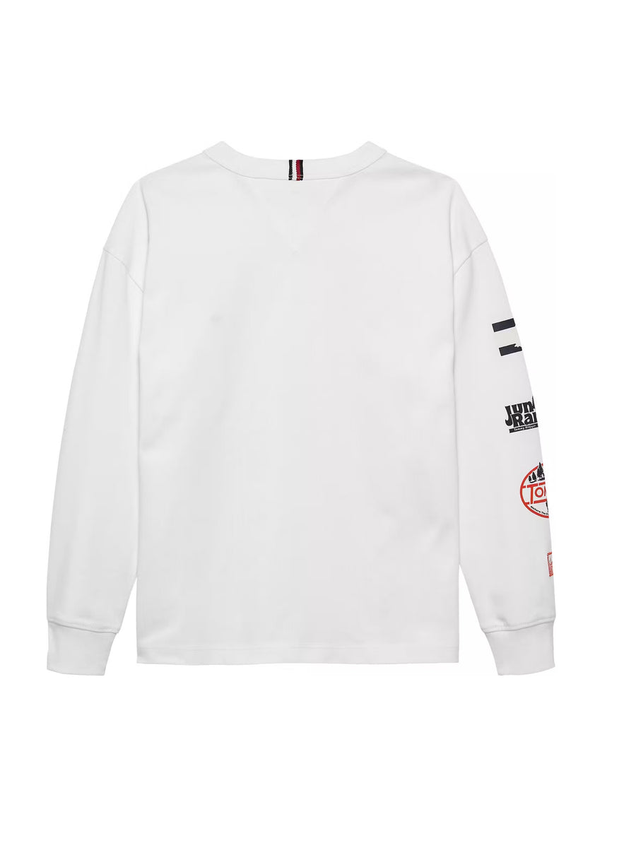 T-shirt M. Comp. Branco para Menino - TOMMY HILFIGER