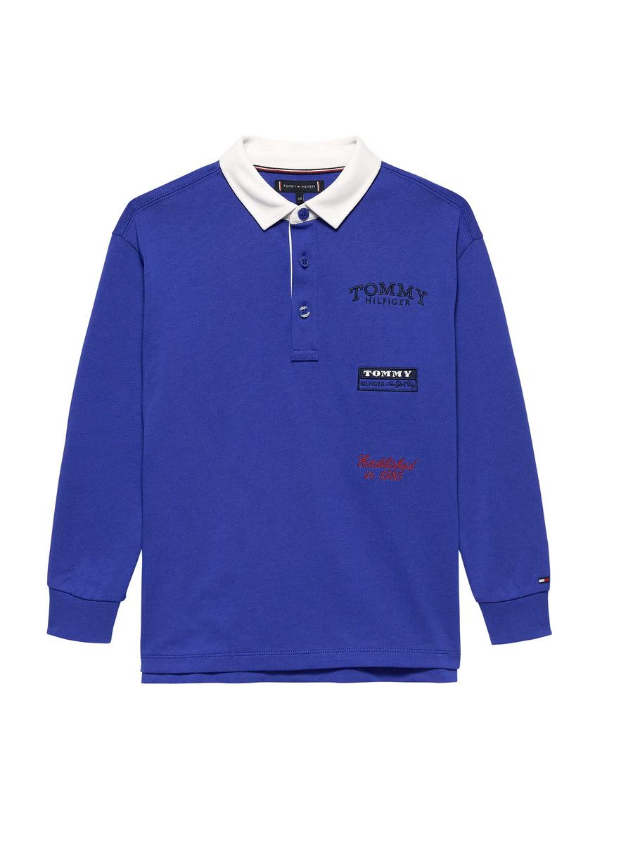 Polo Manga Comprida Azul para Menino - TOMMY HILFIGER