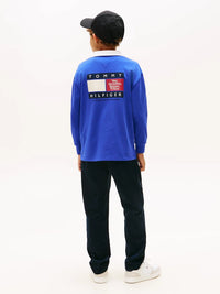 Polo Manga Comprida Azul para Menino - TOMMY HILFIGER