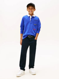Polo Manga Comprida Azul para Menino - TOMMY HILFIGER