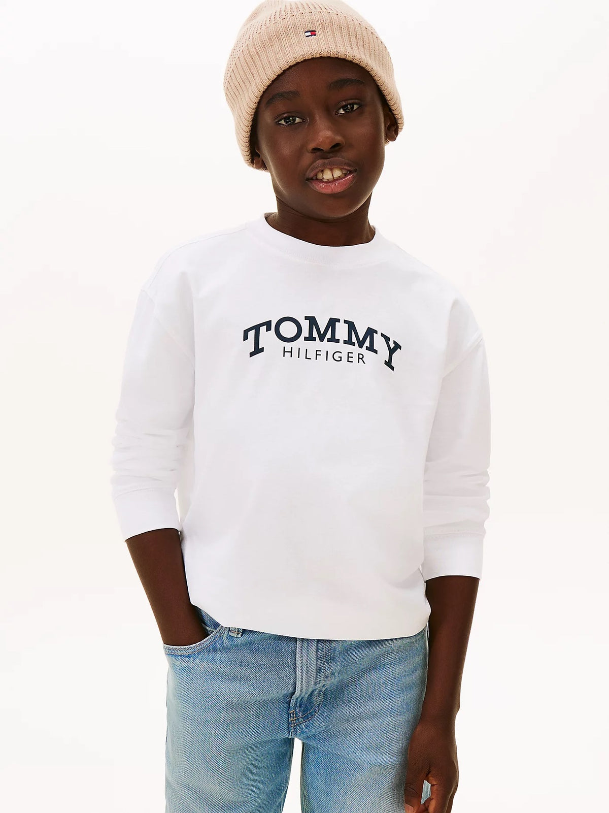 T-shirt Manga Comprida Branco para Menino - TOMMY HILFIGER