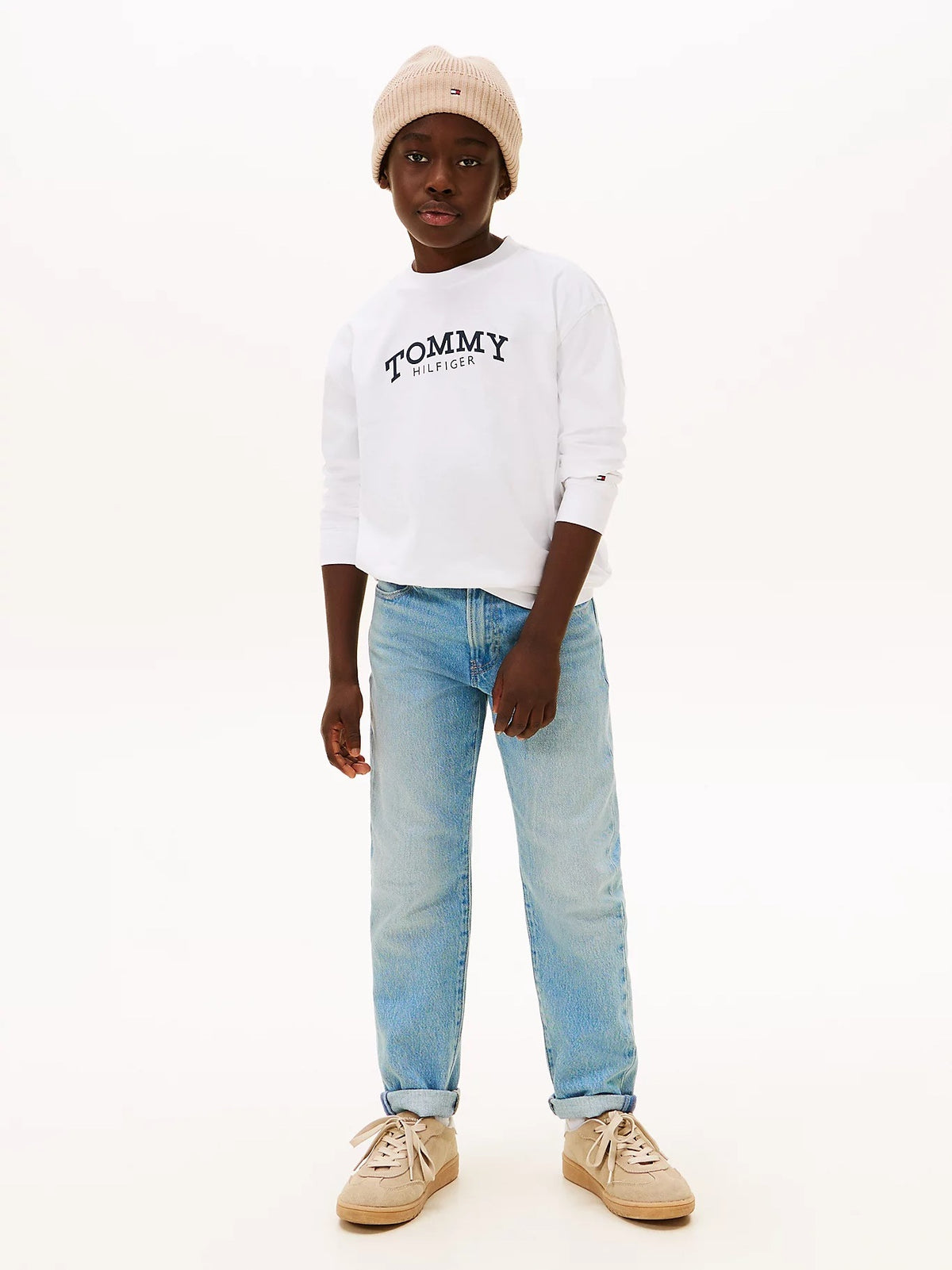 T-shirt Manga Comprida Branco para Menino - TOMMY HILFIGER