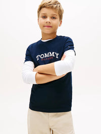 T-shirt Marinho para Menino - TOMMY HILFIGER