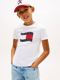 T-shirt Branco para Menino - TOMMY HILFIGER