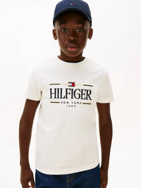 T-Shirt Creme / Pérola para Menino - TOMMY HILFIGER