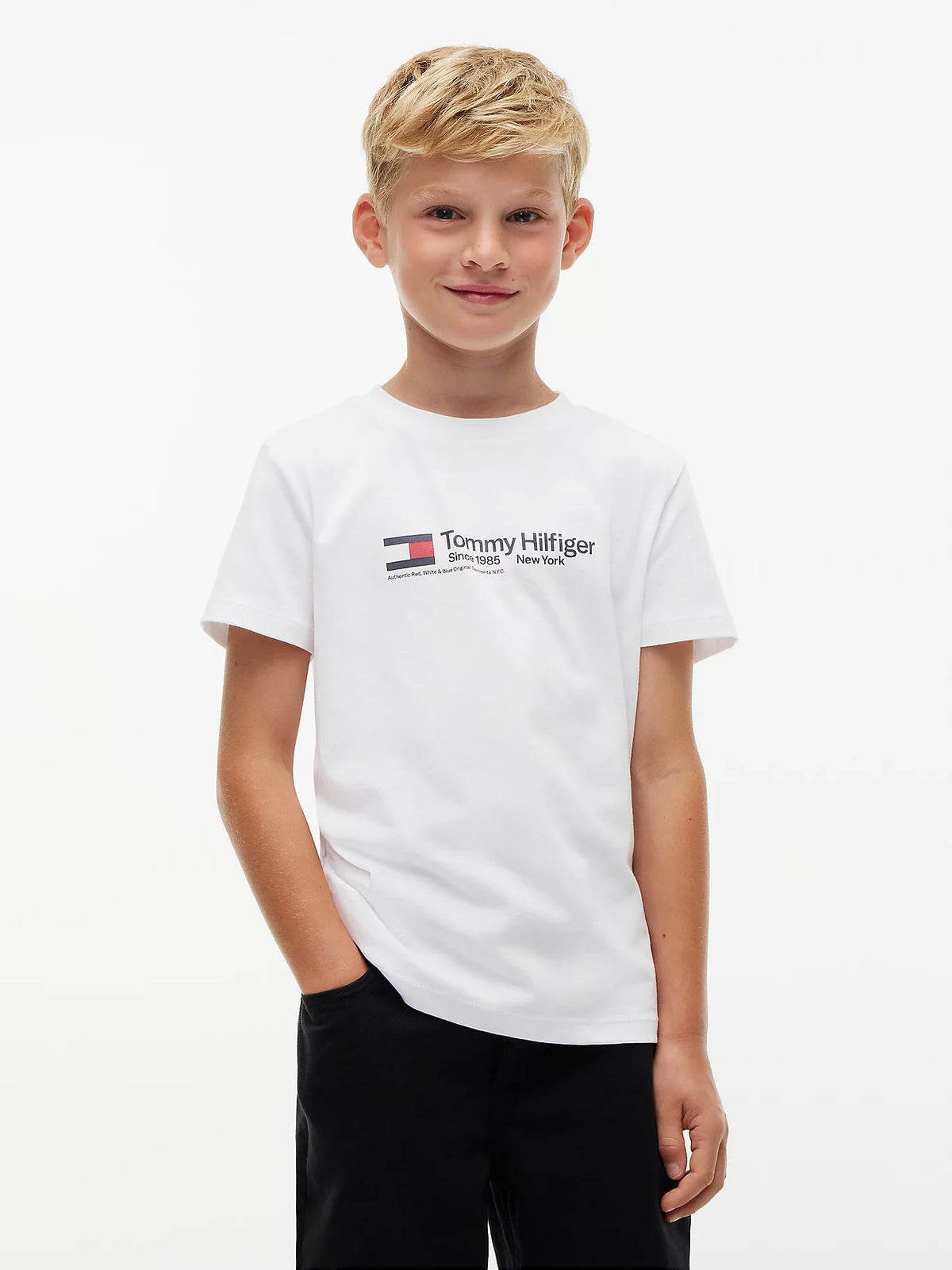 T-shirt Branco para Menino - TOMMY HILFIGER