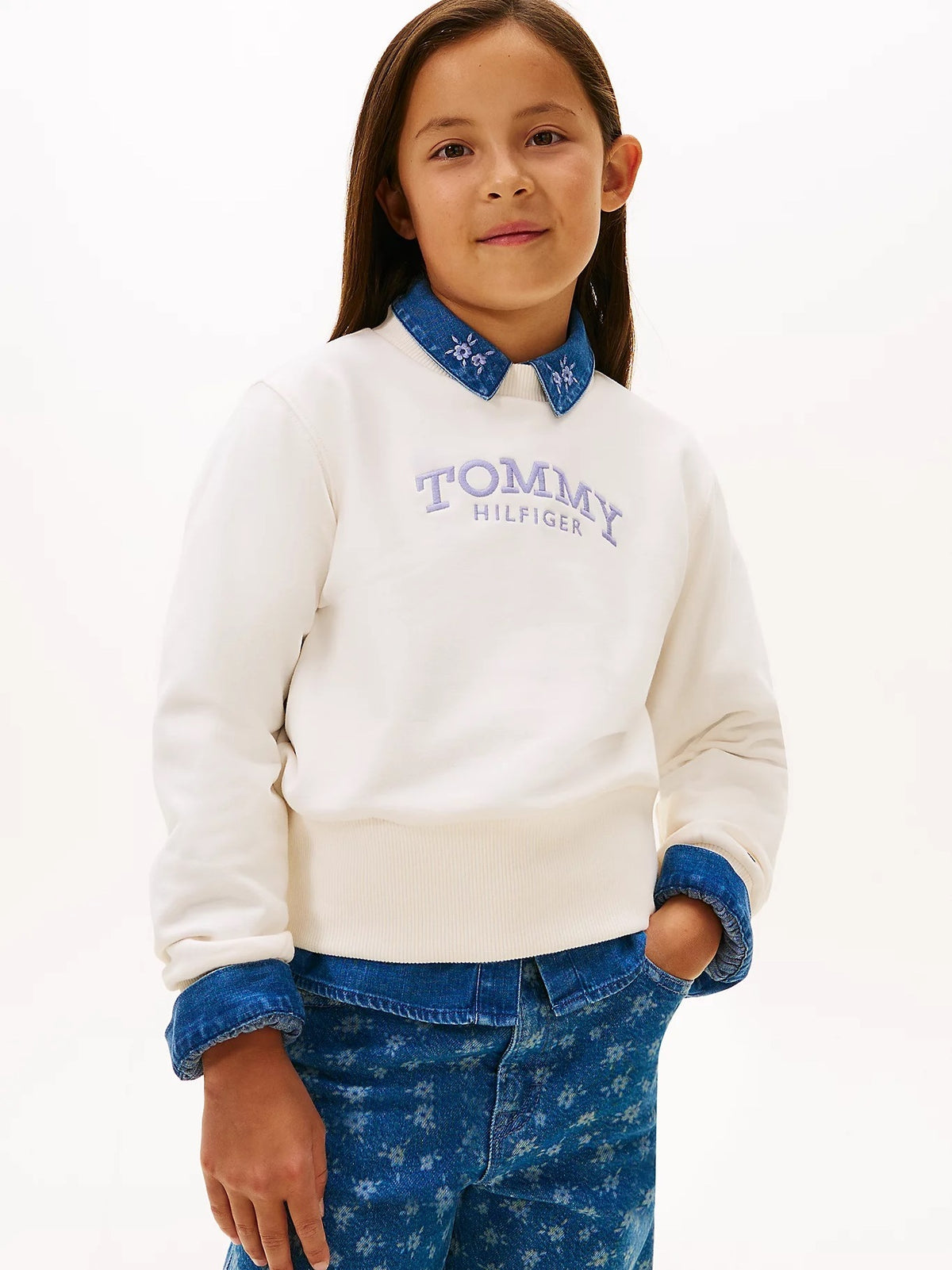 Sweat-shirt Creme / Pérola para Menina - TOMMY HILFIGER