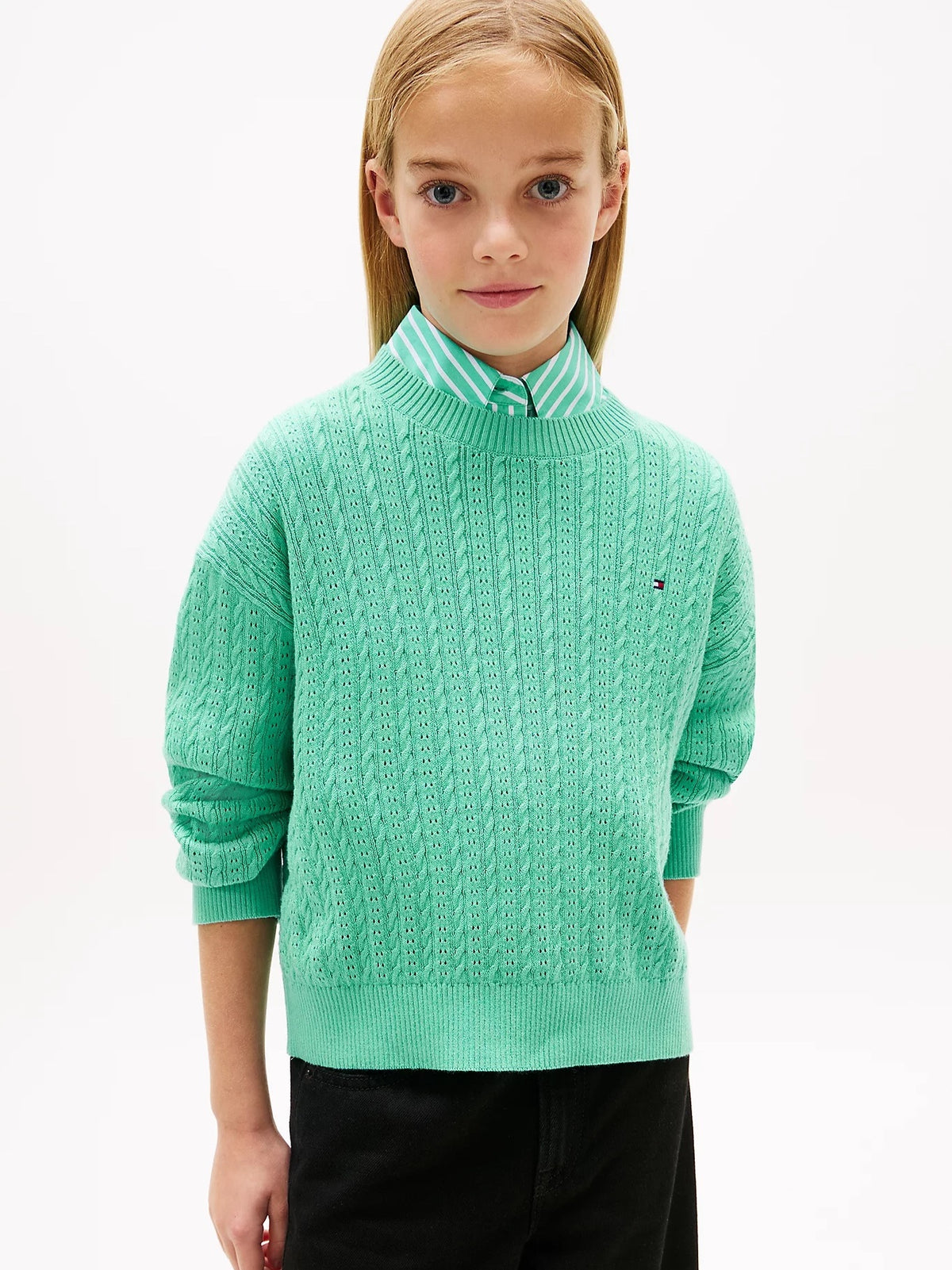 Camisola Verde Água para Menina - TOMMY HILFIGER