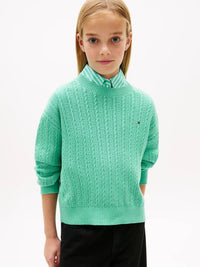 Camisola Verde Água para Menina - TOMMY HILFIGER