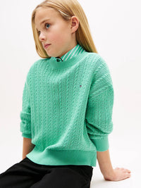 Camisola Verde Água para Menina - TOMMY HILFIGER