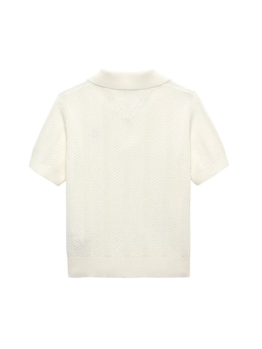 Top malha Creme / Pérola para Menina - TOMMY HILFIGER