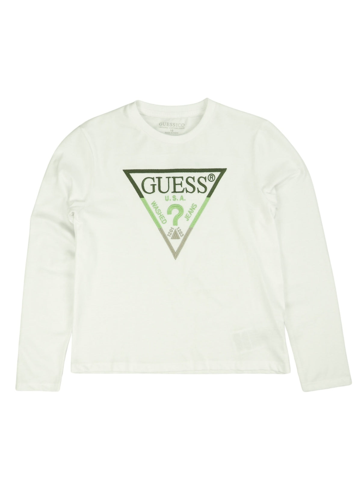 T.shirt M. Comp. Branco para Menino - GUESS