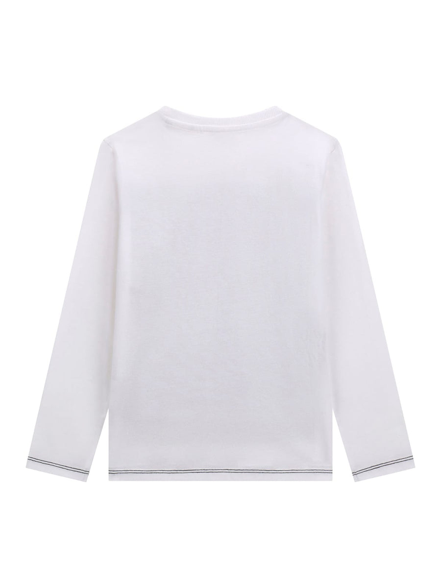 T-shirt M. Comp. Branco para Menino - GUESS