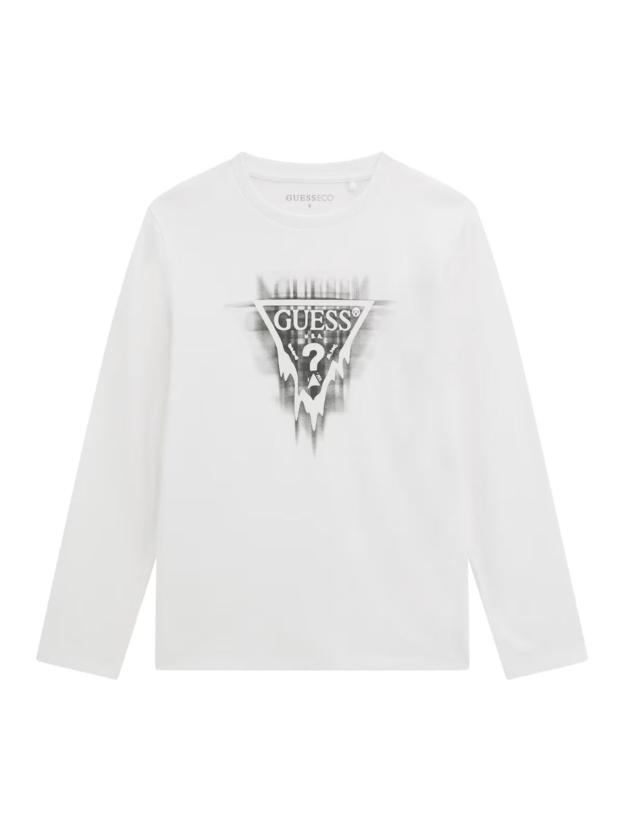 T-shirt M. Comp. Branco para Menino - GUESS
