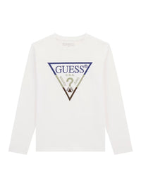 T-shirt M. Comp. Branco para Menino - GUESS