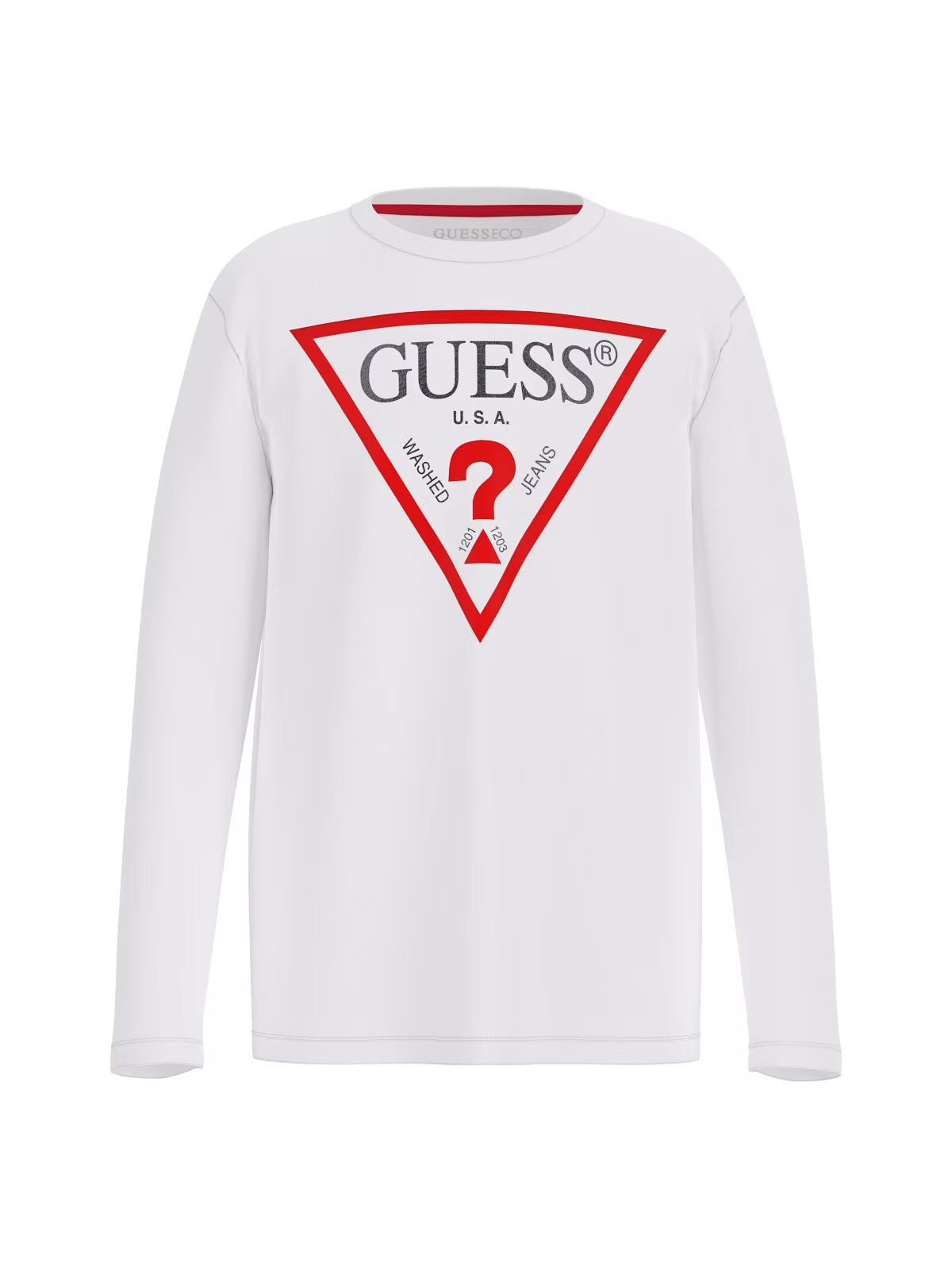 T-shirt M. Comp. Branco para Menino - GUESS