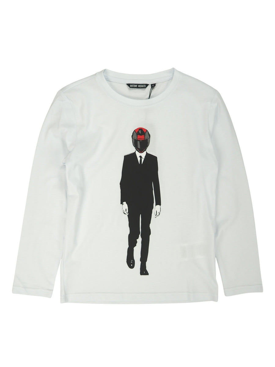 T-shirt m. comp. Branco para Menino - ANTONY MORATO
