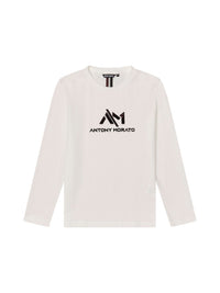 T-shirt m. comp. Branco para Menino - ANTONY MORATO
