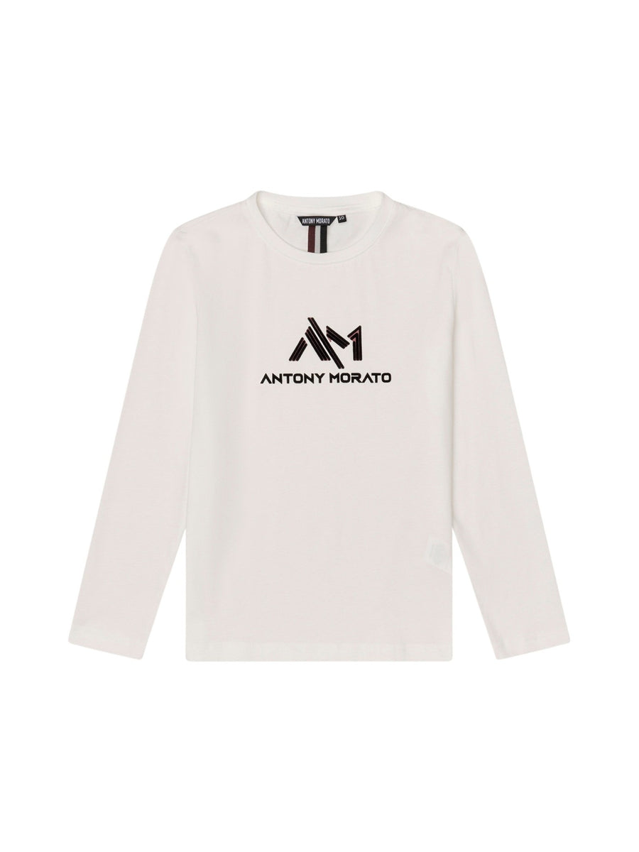 T-shirt m. comp. Branco para Menino - ANTONY MORATO